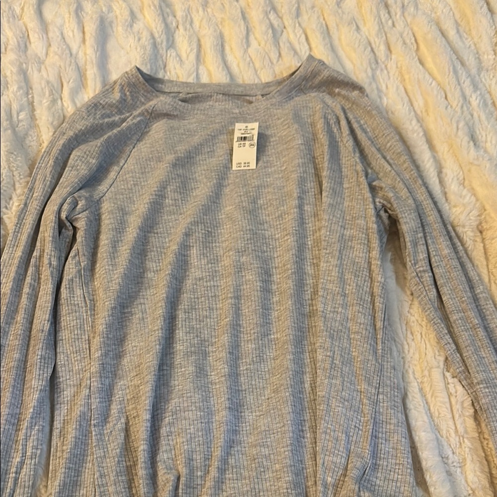Light Gray Long Sleeve Top